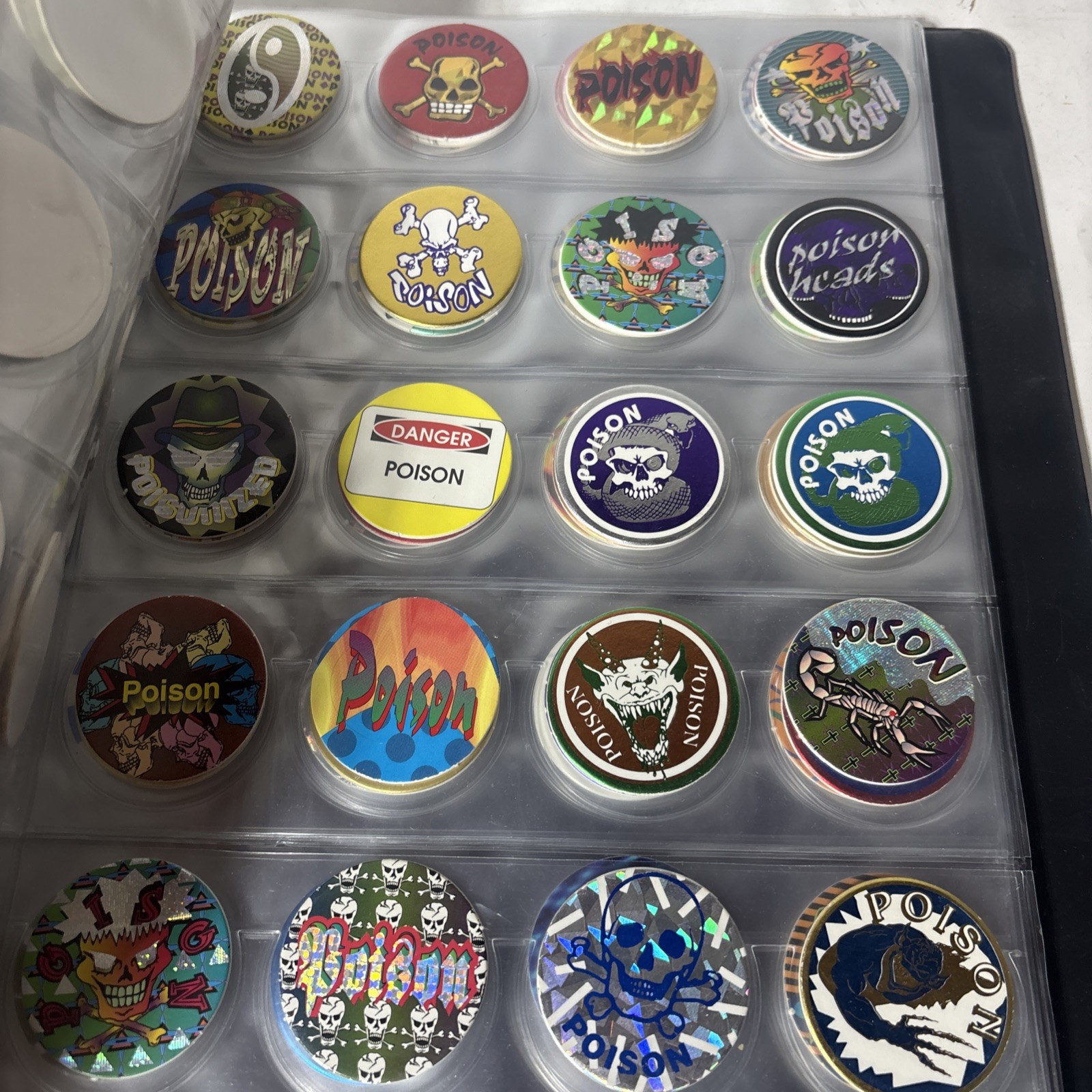 Vintage Pogs/Milk Caps 90’s Lot Of 200+ Pieces – Mixed Collection Binder/Sleeves