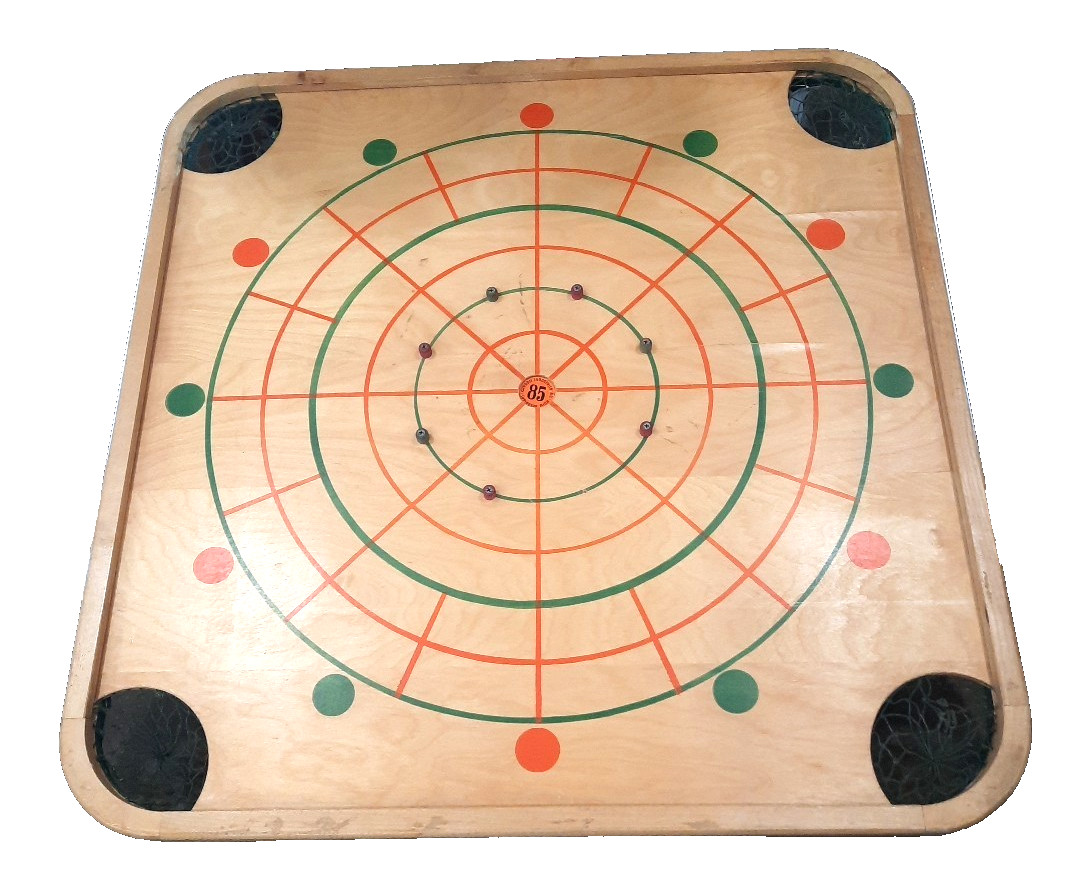 Vintage Carrom Industries No. 85 Game Board Complete w/ Original Manual & Pieces