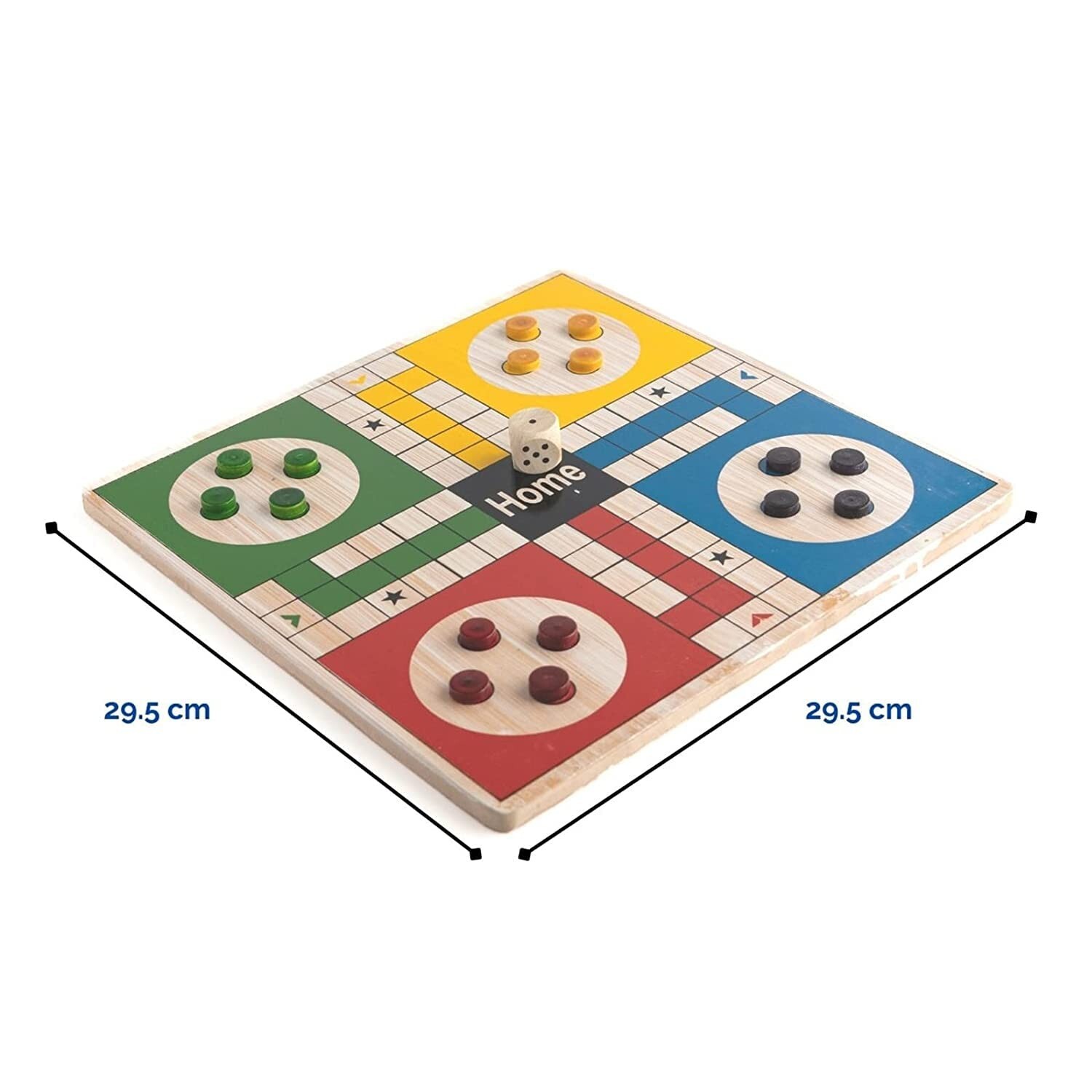 2 in 1 Ludo Snakes & Ladders Board Game for Kids and Adults 12×12 inch