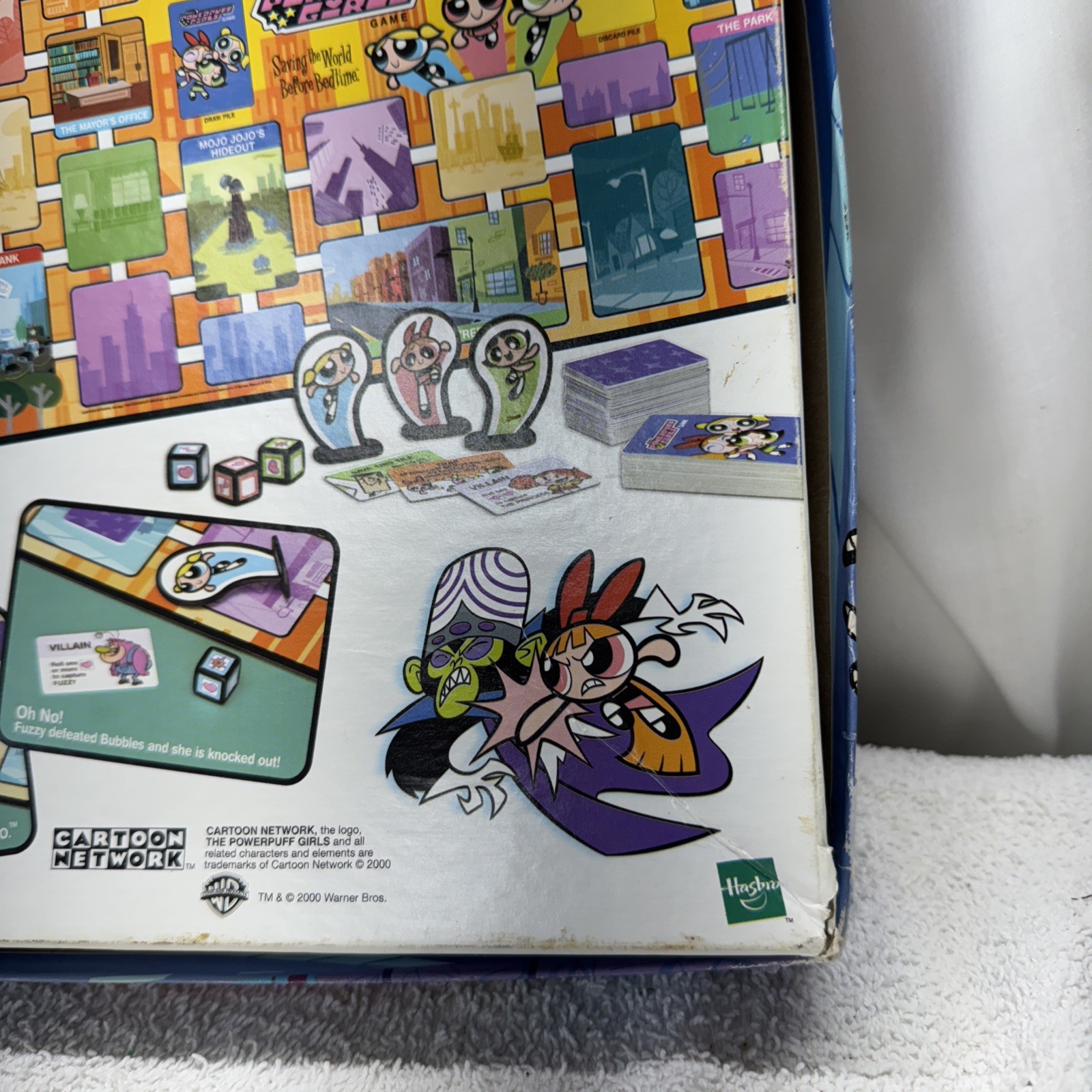 The Powerpuff Girls Board Game Cartoon Network Hasbro 2000 Not Complete