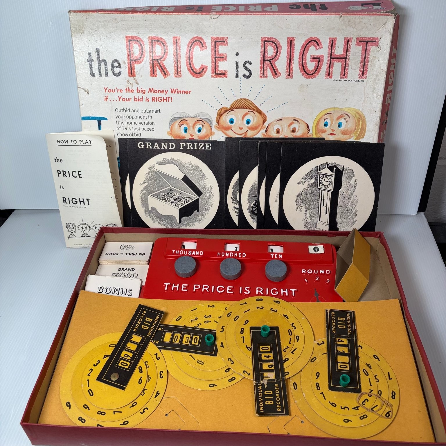 The Price is Right Lowell Toy Mfg. Board Game 2-4 Players 1950s Complete