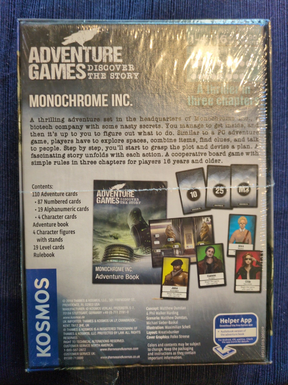 Adventure Games Monochrome Inc Board Game Kosmos 1-4 Players 16+ Coop Story