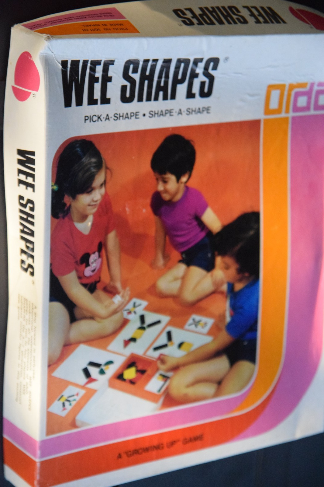 Vintage 70s WEE SHAPES Orda Industries Educational Learning Pattern Game NEW