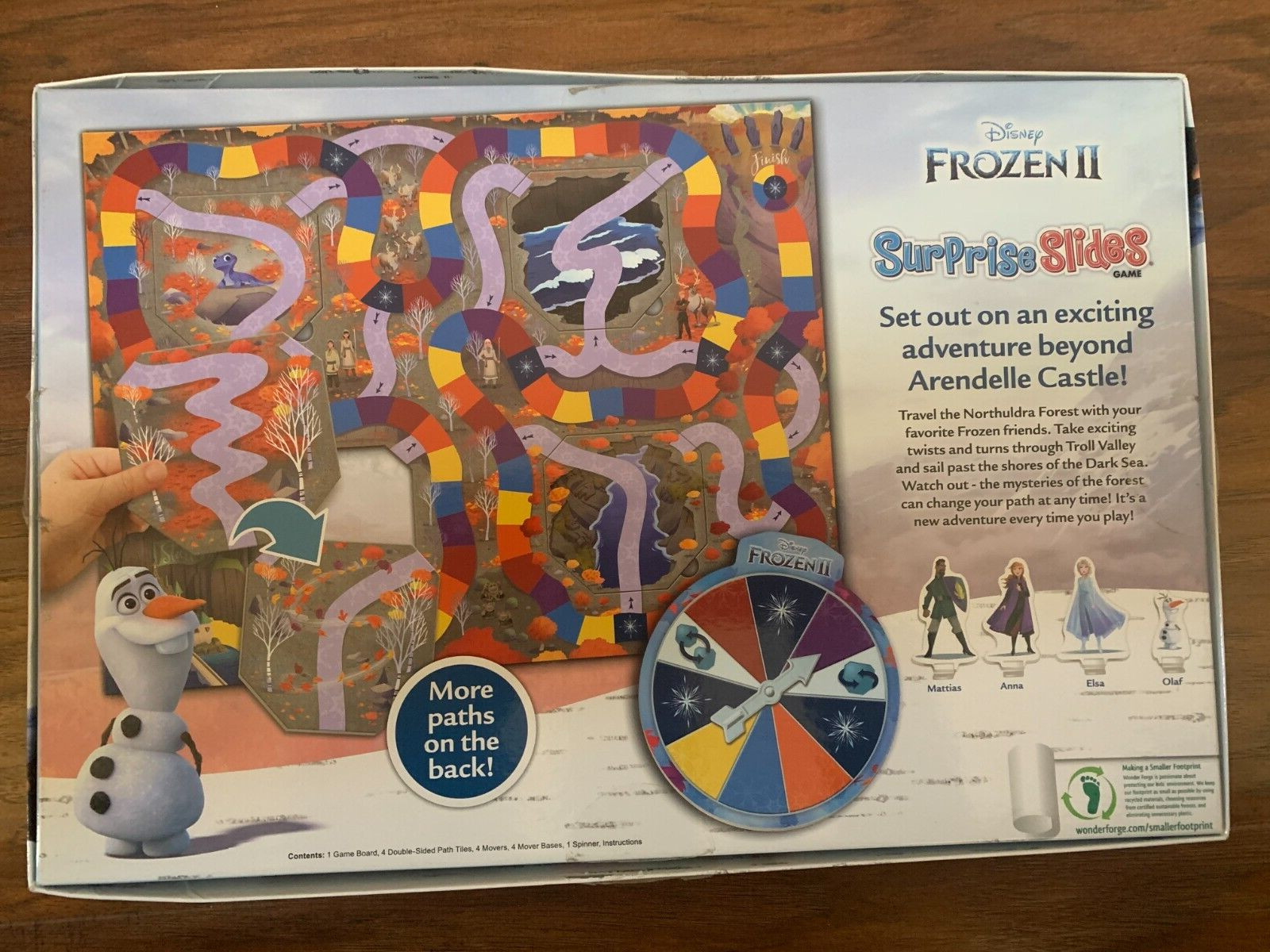 Frozen Lot:Surprise Slides+Match+Kristoff+SvenPlush+Elsa-Anna Tin+Dominos+CD+Mat