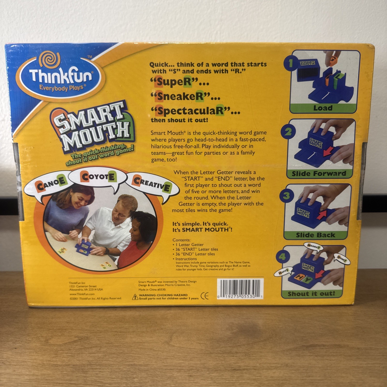 SMART MOUTH Quick Thinking Shout It Out WORD GAME 2+ Players 2001 Binary Arts