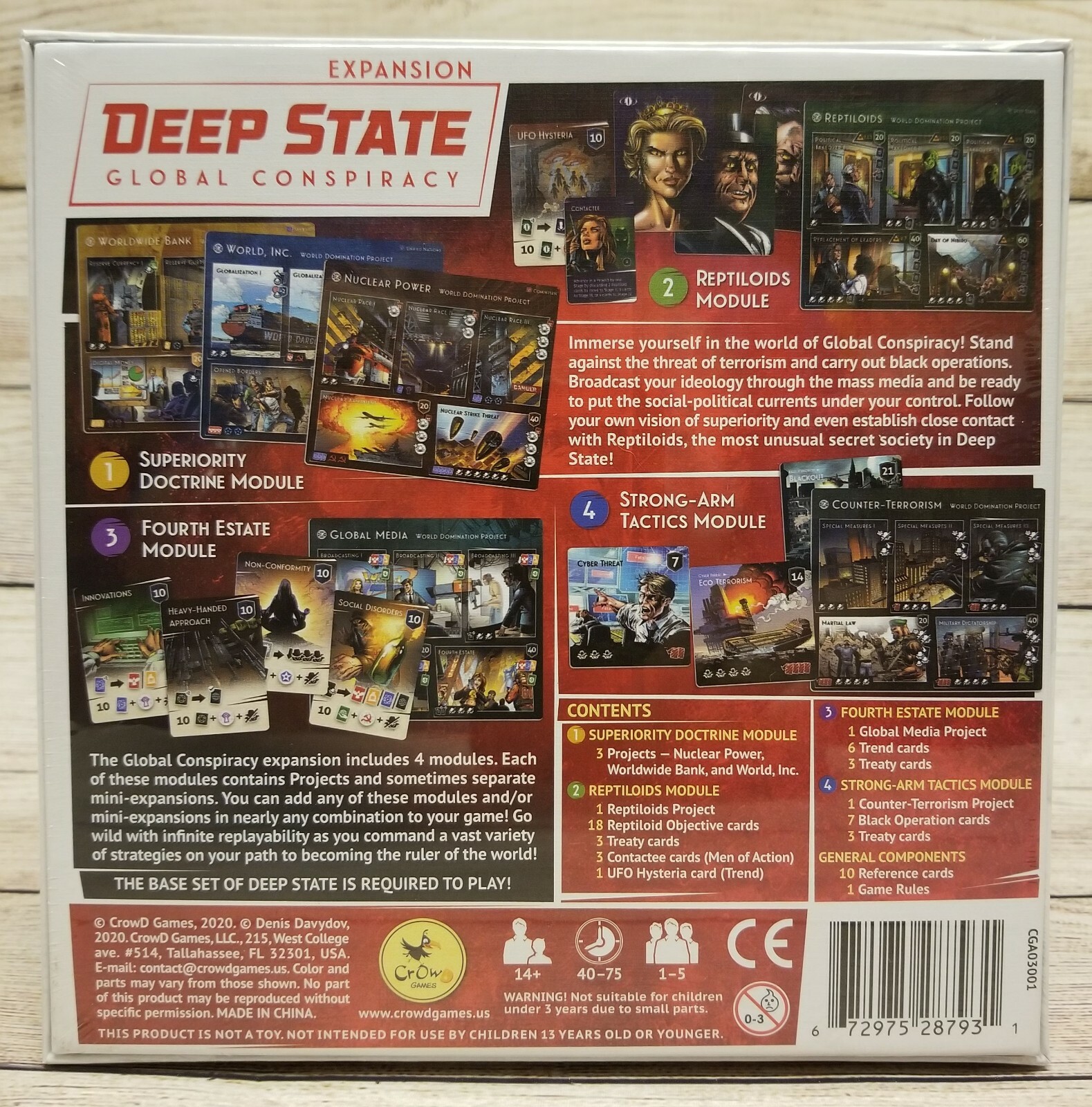 Deep State New World Order Kickstarter 2020 ALL-IN by CrowD Games SEALED