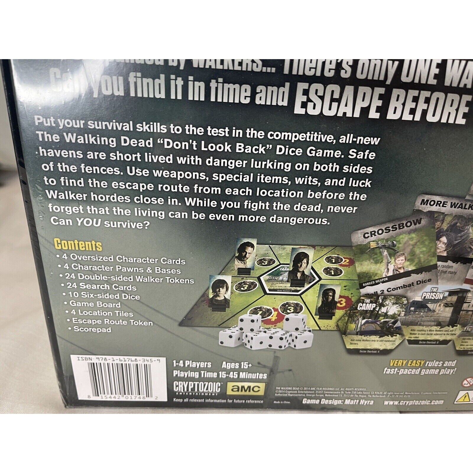 AMC The Walking Dead Don’t Look Back Dice Board Game – New & Sealed