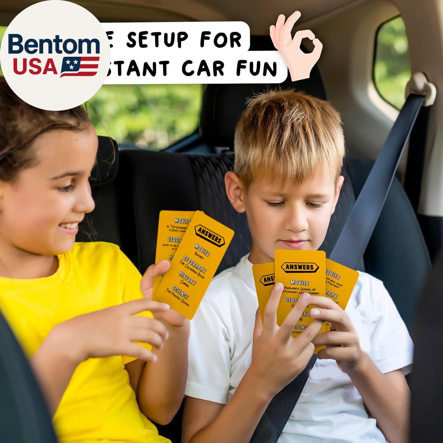 Road Trip Trivia – Road Trip Games for Kids Travel Essentials Car Activities Mus