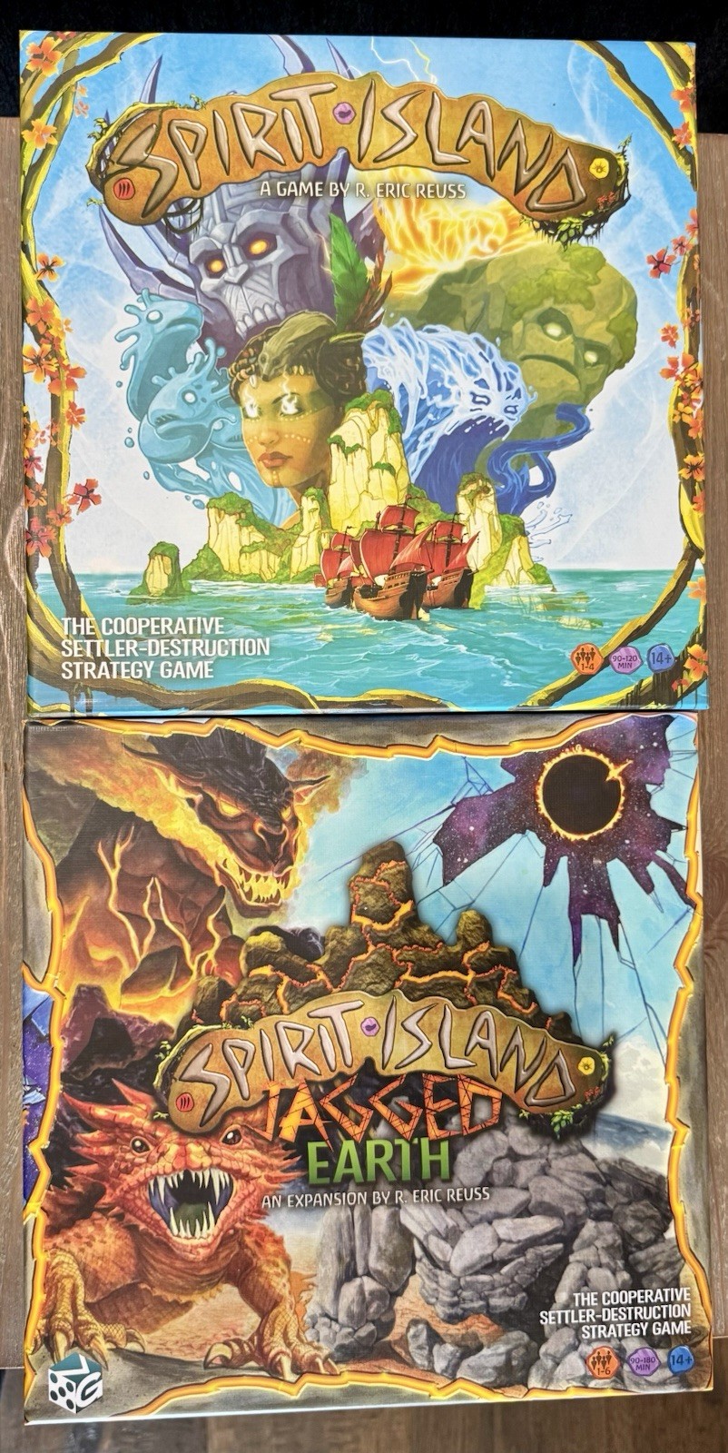 Spirit Island Board Game Lot 5 exp Branch Claw Jagged Earth ++ Premium Tokens