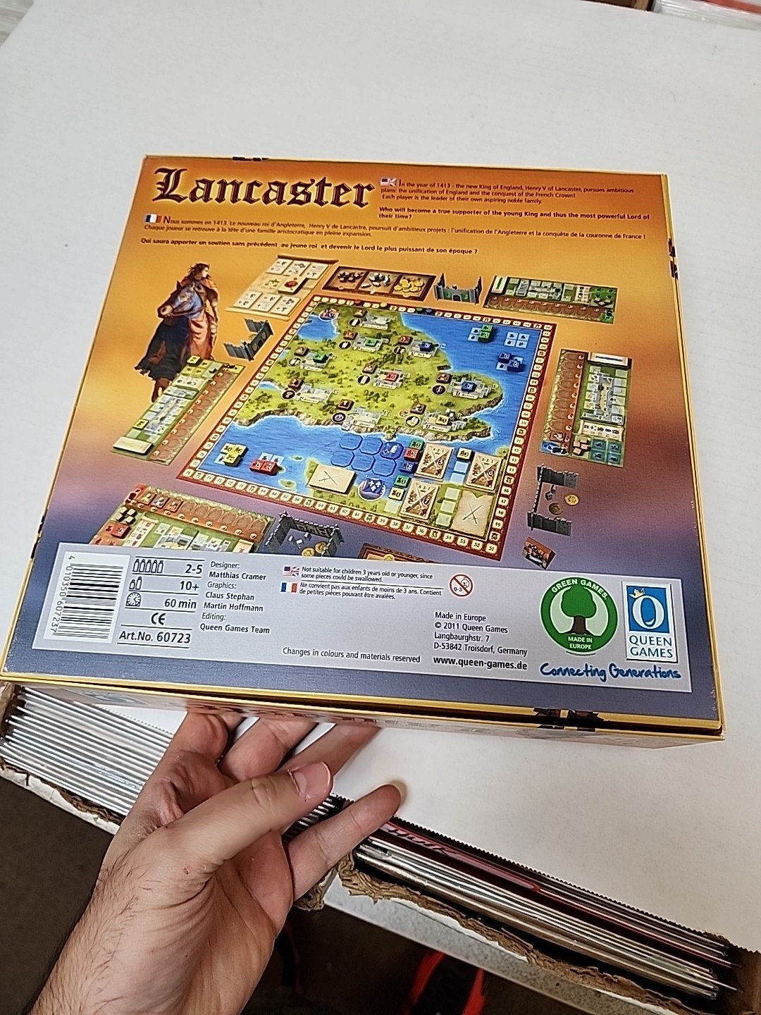 Queen Games Lancaster Board Game Complete Used