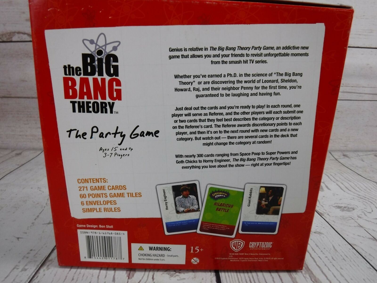 Big Bang Theory Game The Party Game 15+ 3-7 Players Cryptozoic Warner Bros