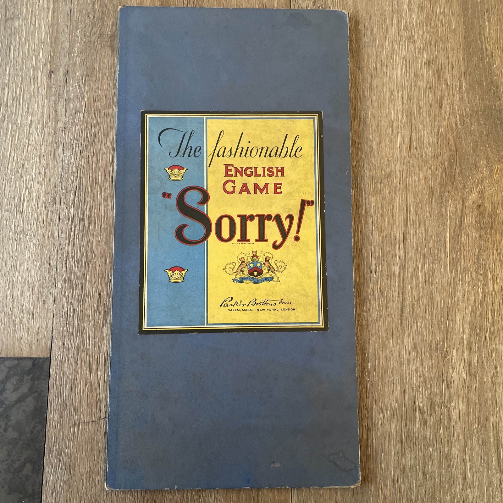RARE 1930s Fashionable English Game SORRY! Complete Board Game Early Edition