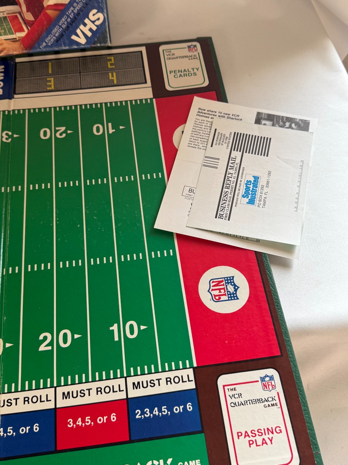 VTG 1986 NFL The VCR Quarterback Board Game VHS Football **Free Shipping**