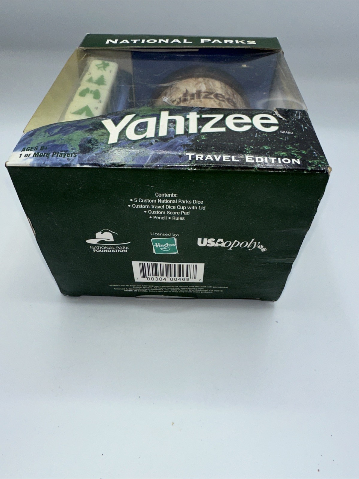 Hasbro Yahtzee National Parks Travel Edition Indoor/Outdoor New In Damaged Box