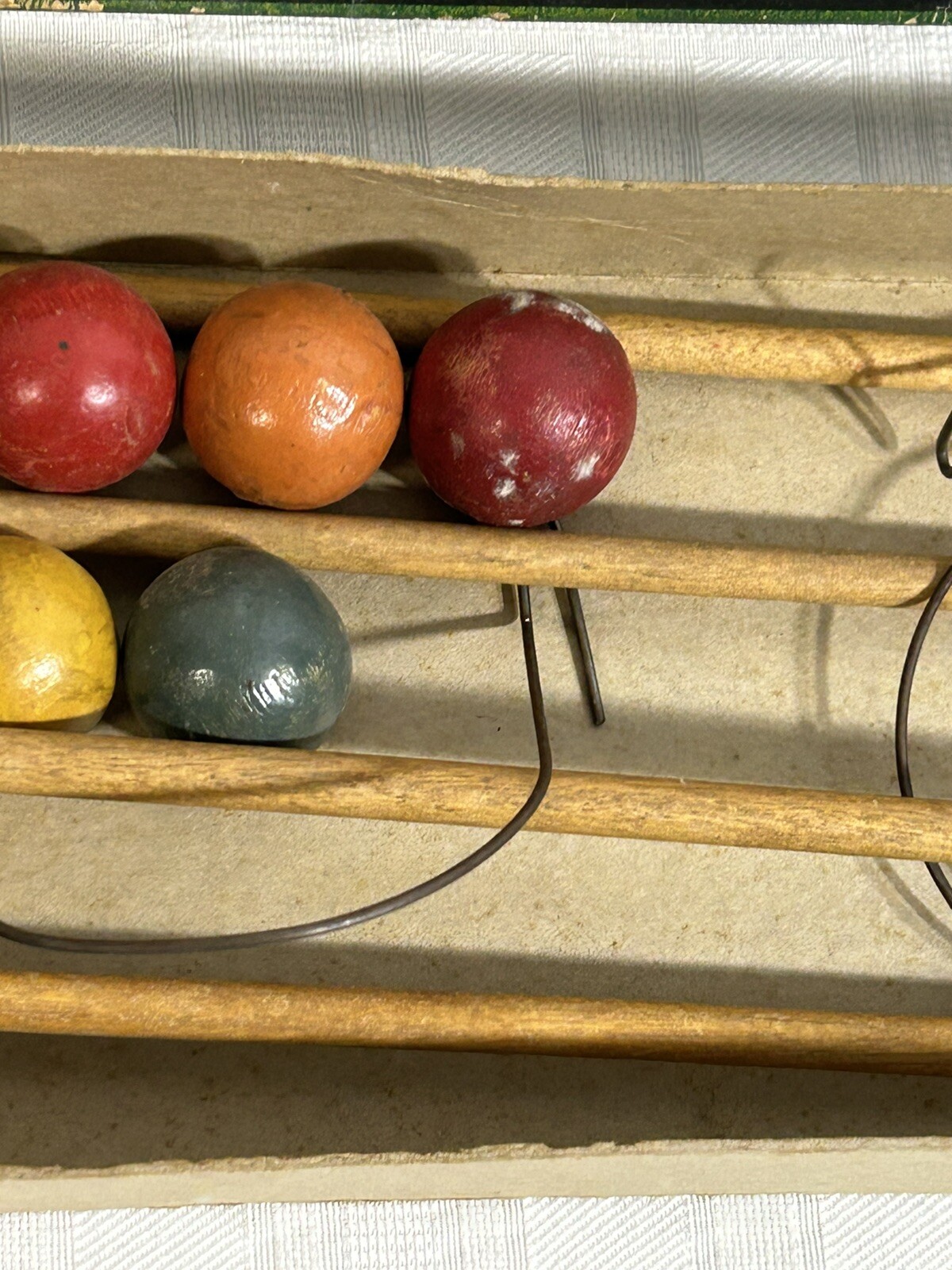 Vintage Toy Floor Croquet 1932 Milton Bradley Company Game in Original Box!