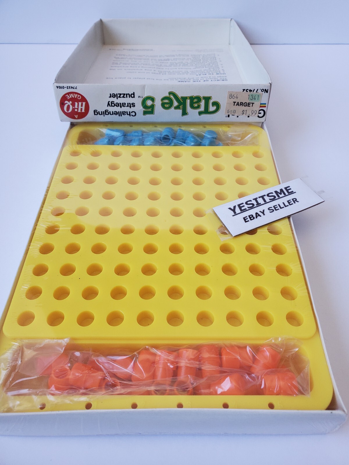 Vintage 1977 Gabriel Take 5 Challenging Strategy Puzzler: Hi-Q Game (NEW/SEALED)