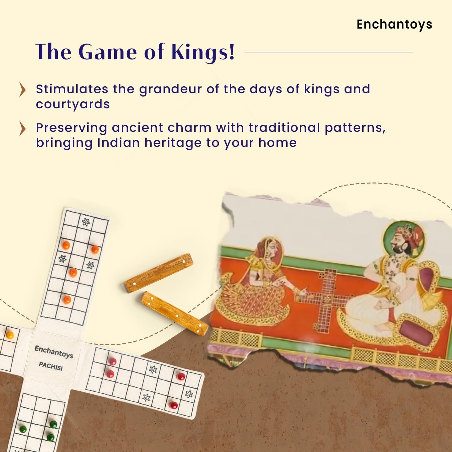 Indian Ludo Chausar Pagade Thayam Chaupar Sokkattan Aksha Kreeda Dayakattam