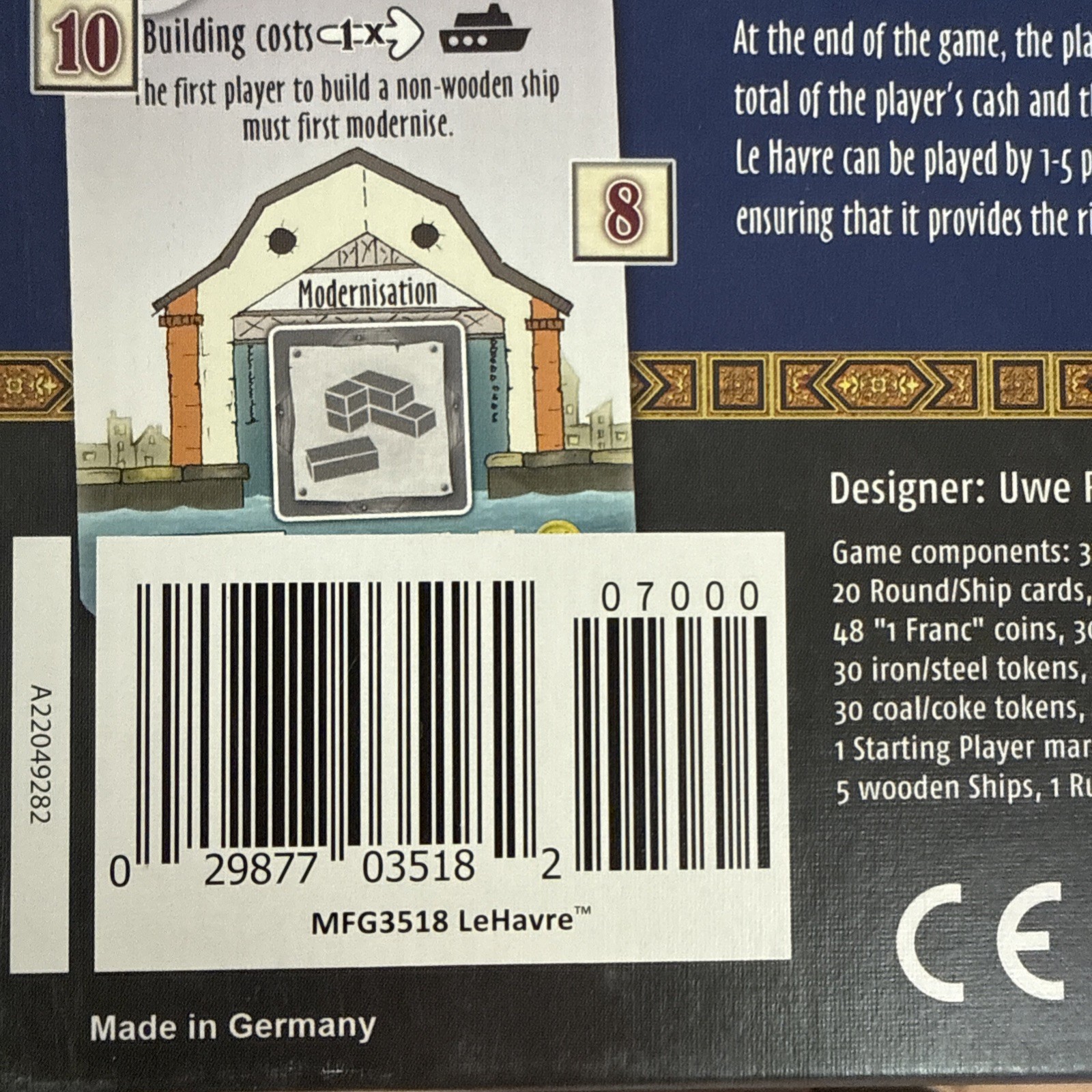LE HAVRE Board Game Almost 100% COMPLETE 2009 MULTI AWARD WINNER See Description