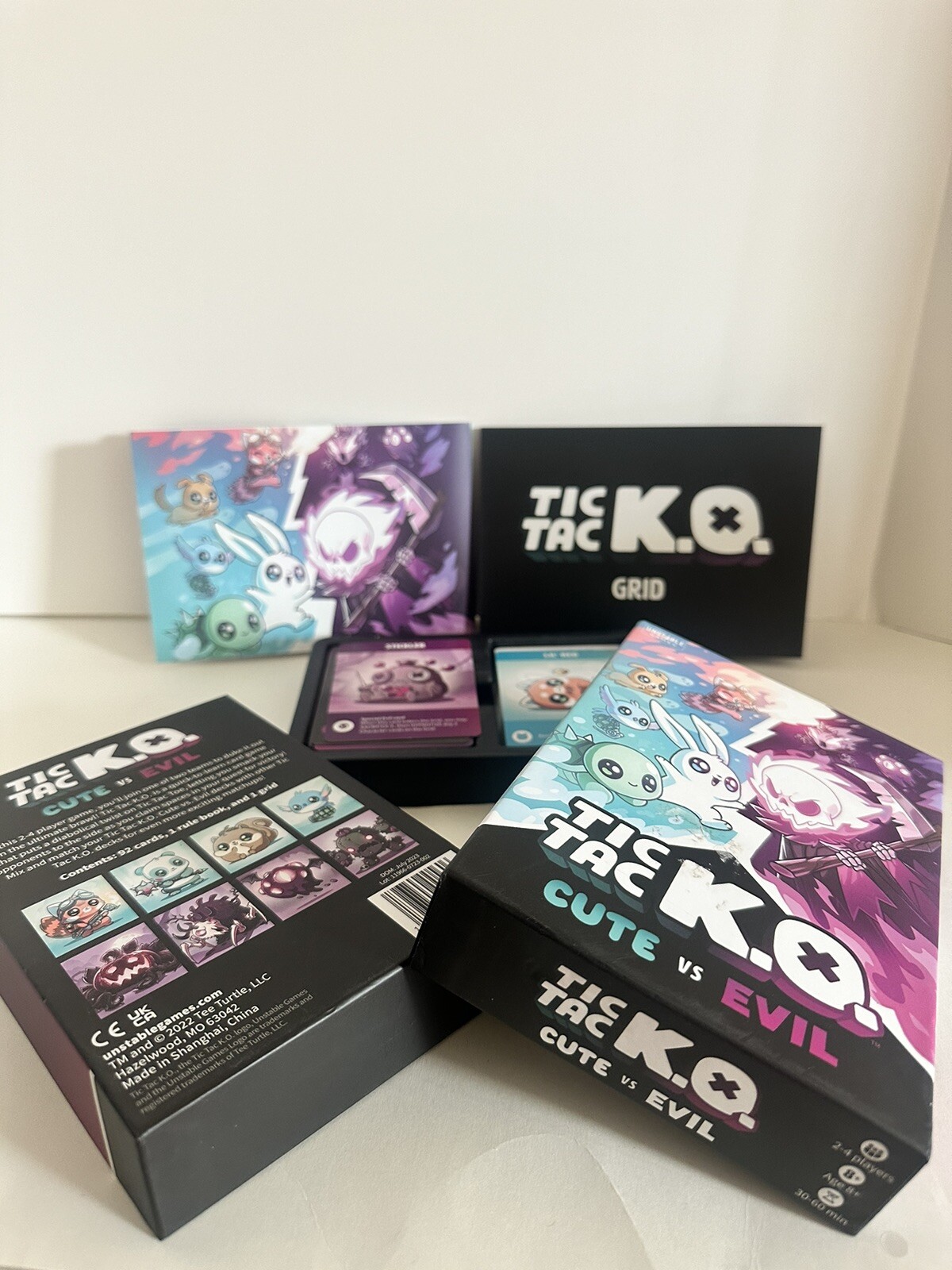 Tic Tac KO Cute vs Evil Card Game NEW 8+ K.O. 2-4 Players Unstable Games