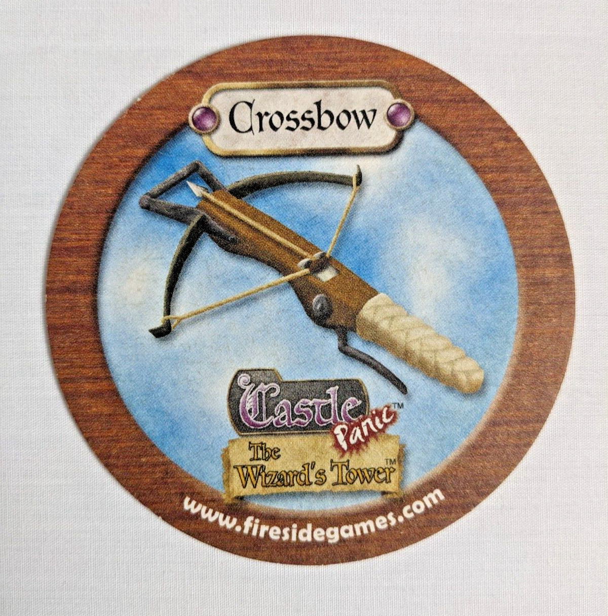 CASTLE PANIC Board Game CROSSBOW COASTER PROMO Used Fireside Games 2012 OOP