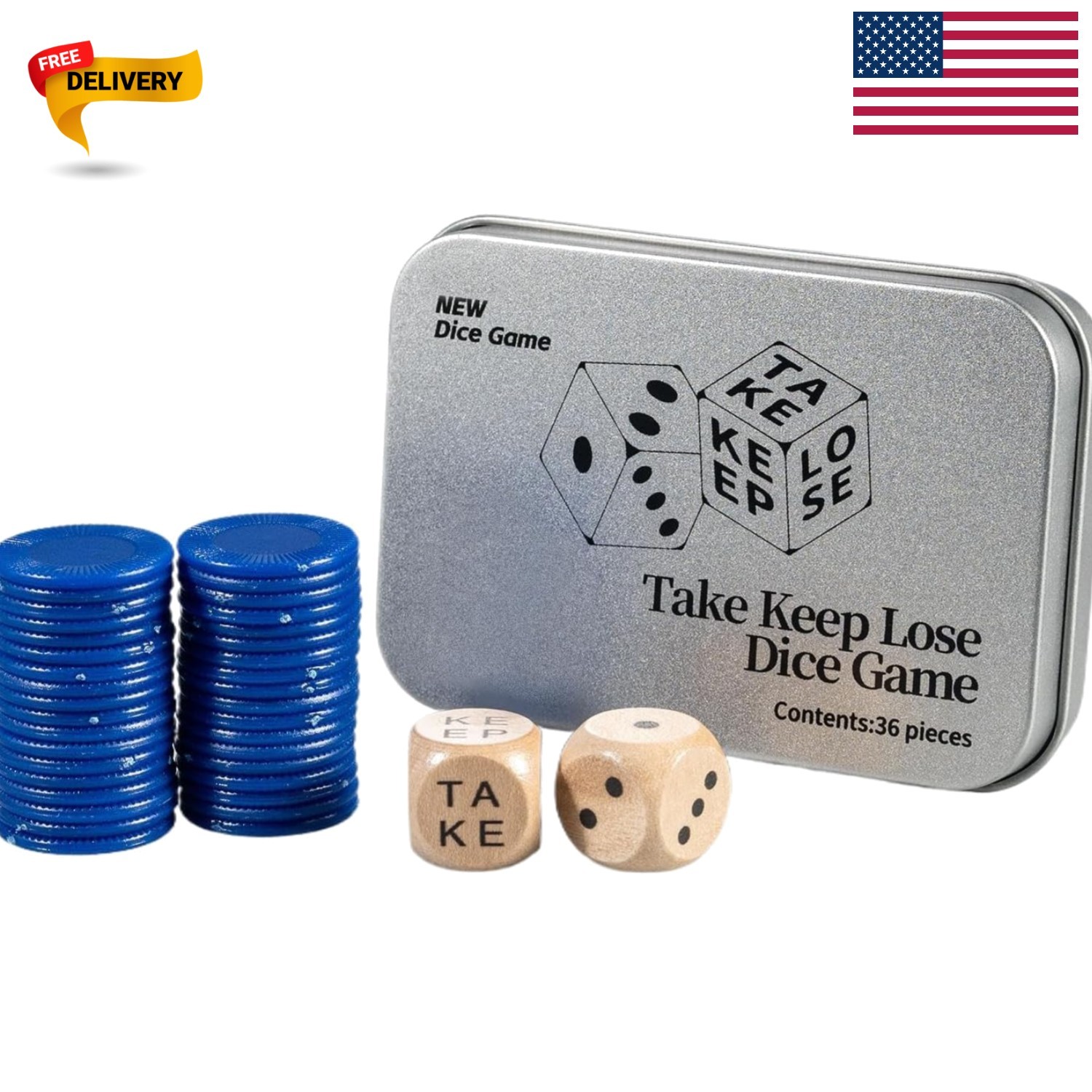 Game Night Essential: Take Keep Lose Dice Set for On-the-Go Entertainment