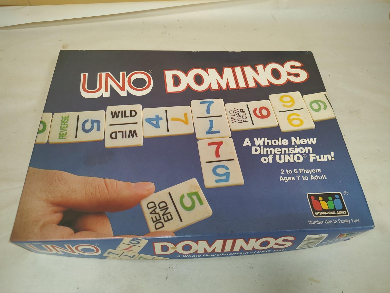 Vintage UNO Dominos Game~ 1987~ 2 to 6 Players~ International Games COMPLETE