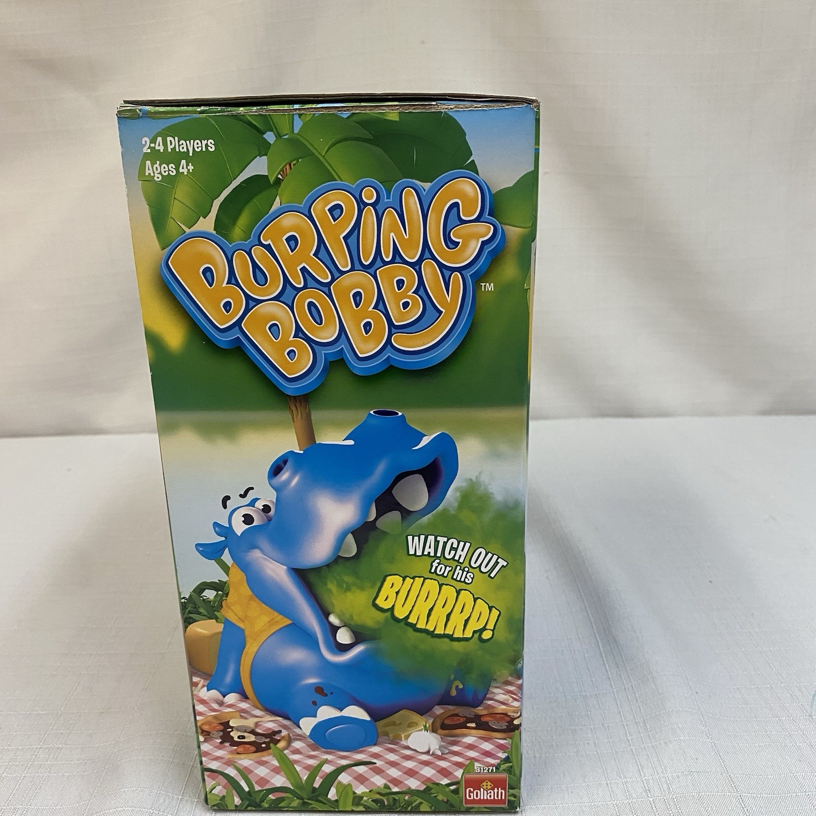 Burping Bobby Hippo Game by Goliath 2-4 Players, Ages 4+ New Batteries READ