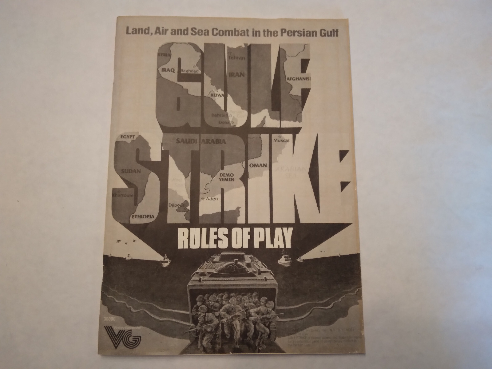 Gulf Strike VGI Game Vintage 1983 Complete Very Good Condition Mostly Unpunched