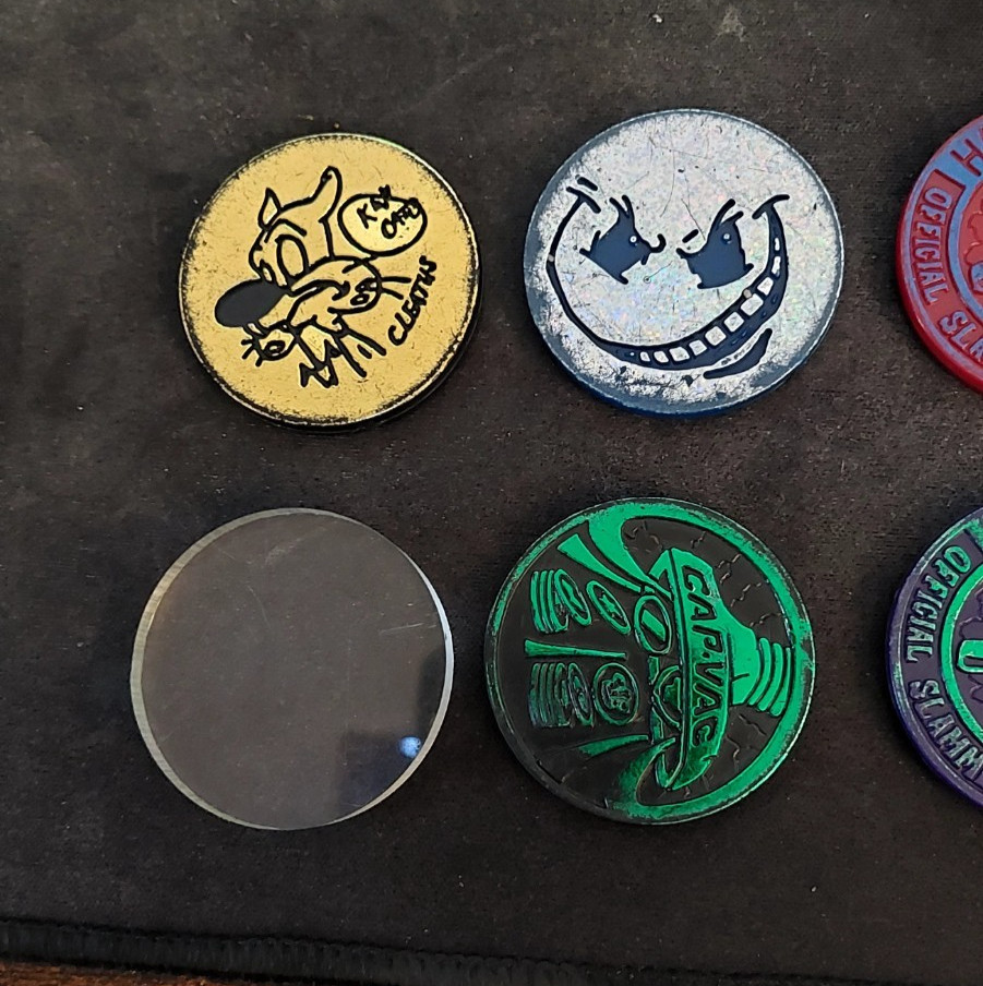 Mixed lot of 20 vintage slammers w/ POG branded storage tube