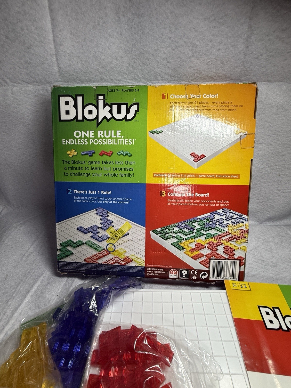 Mattel Blokus Educational Strategy Board Game Family Age 7+ 2-4 Players COMPLETE