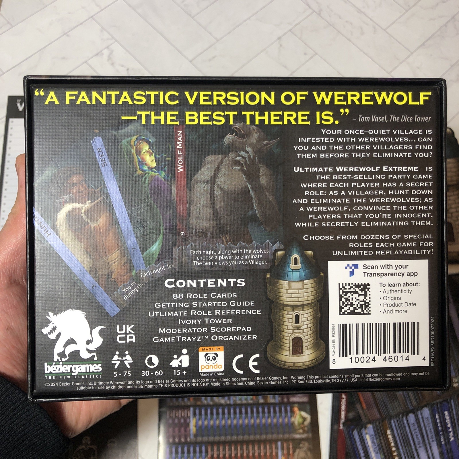 Ultimate Werewolf Extreme Edition Family Game Bezier Games Ted Alspach