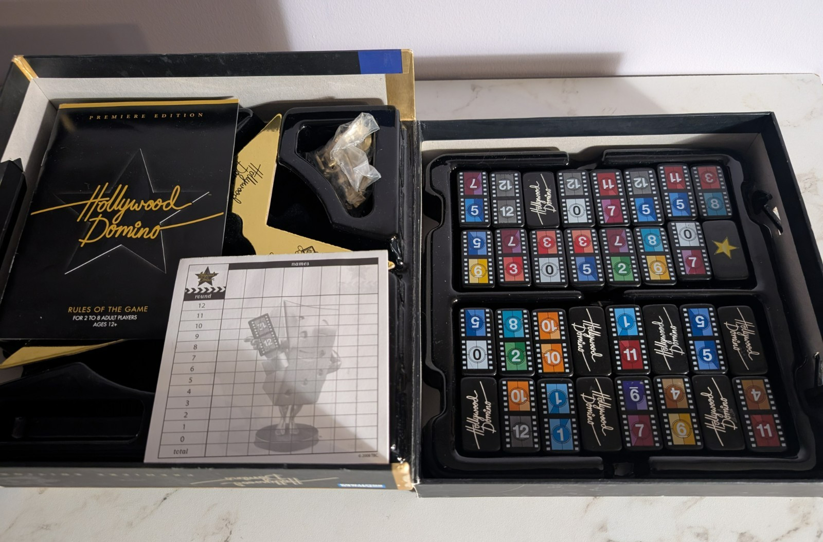 Hollywood Domino Premier Edition – 2008 Parker Brothers Hasbro Game IN BOX LOOK!