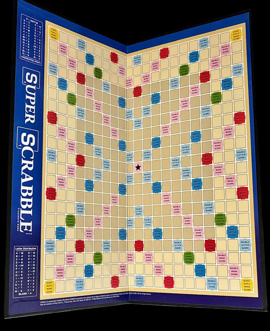 SUPER SCRABBLE 2014 Board Game 100%COMPLETE Scrabble Edition 200 Tile big board