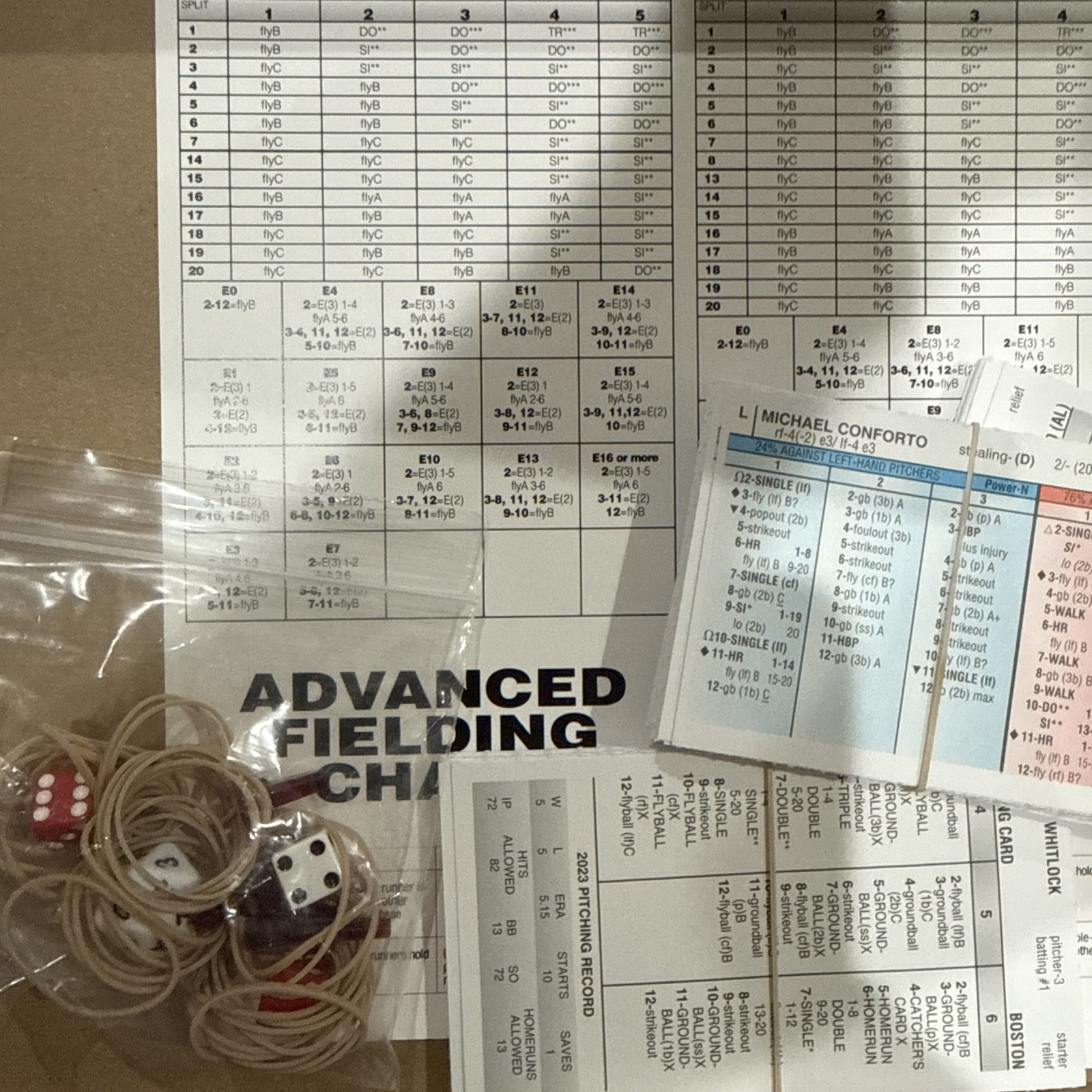 2016 Strat O Matic Baseball Player Cards Game Board Rules Die Markers Etc In Box