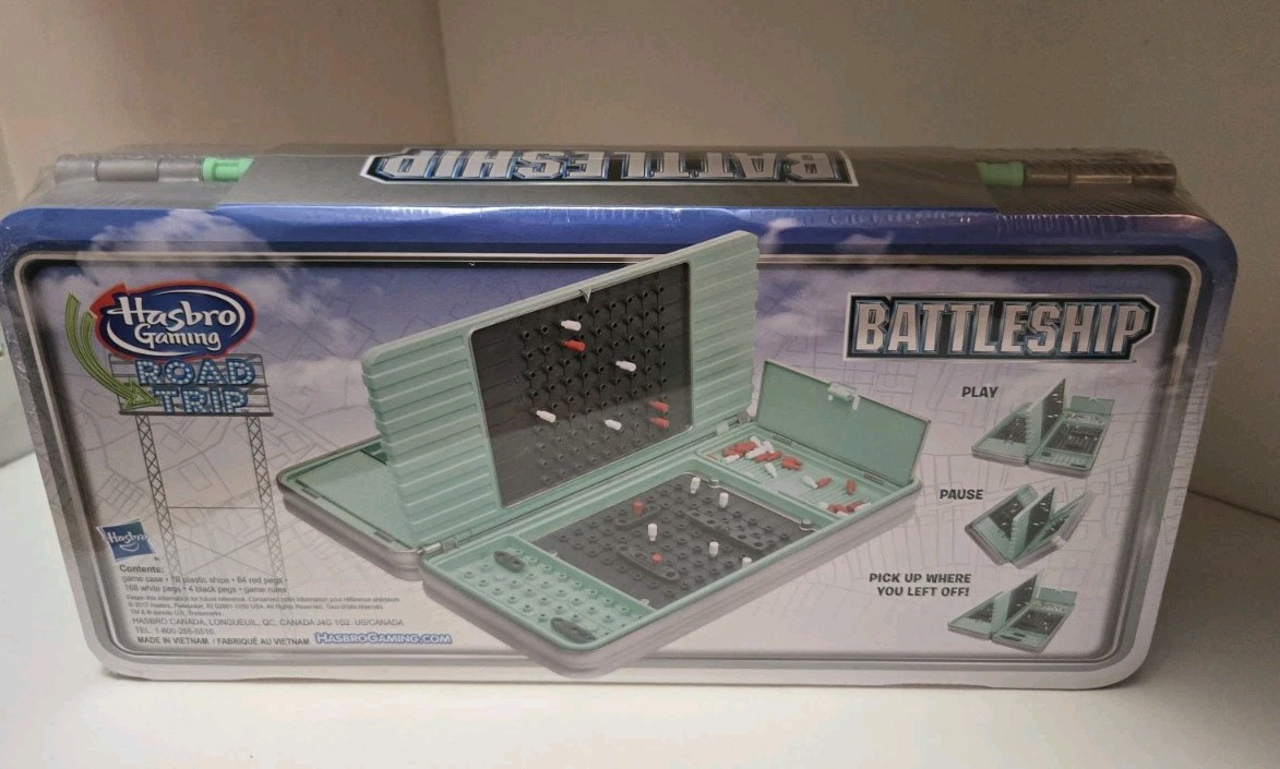 Hasbro Battleship Classic Board Game Road Trip Travel Edition 2-4 Players NIB