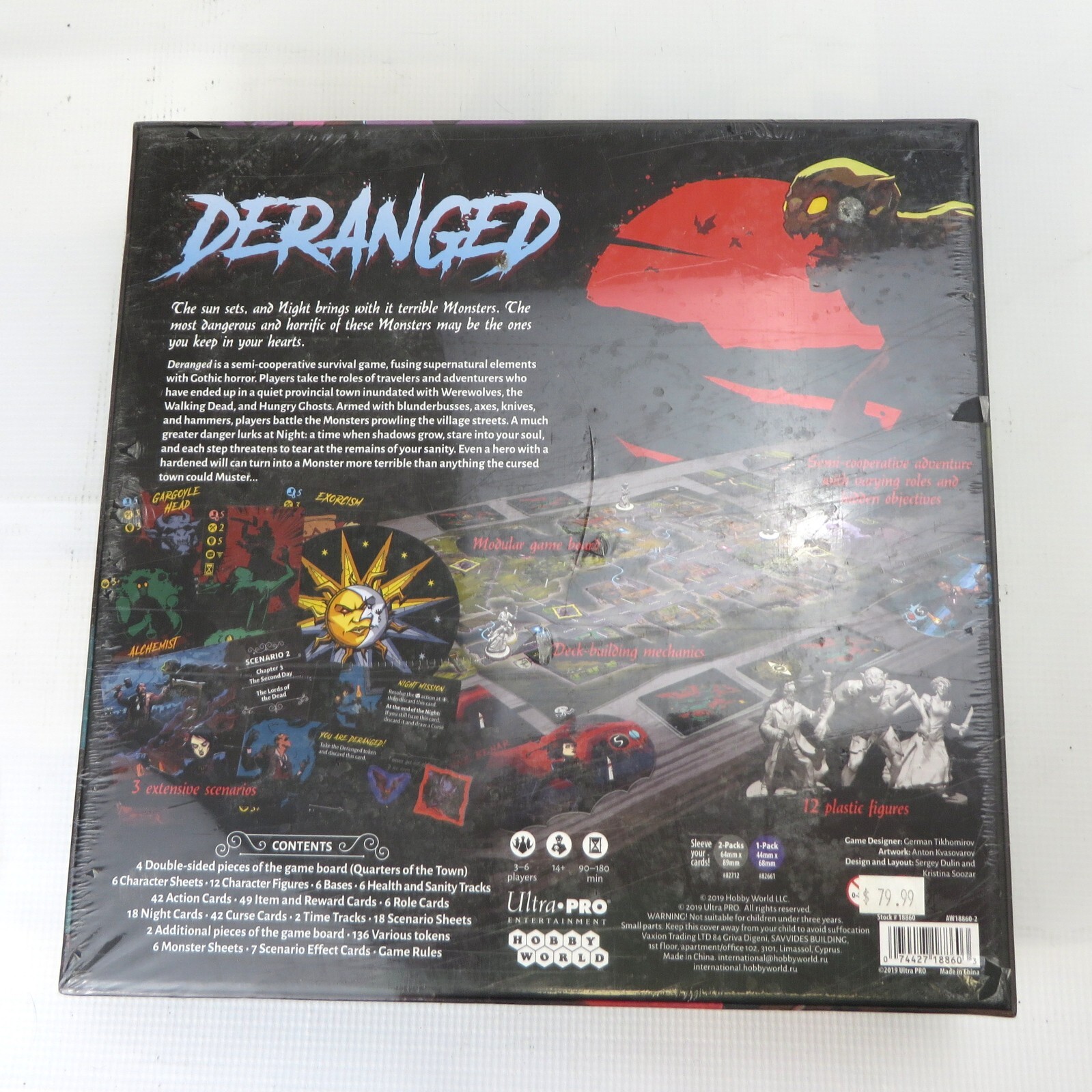 DERANGED Board Game Gothic Semi-Cooperative Adventure SEALED NEW