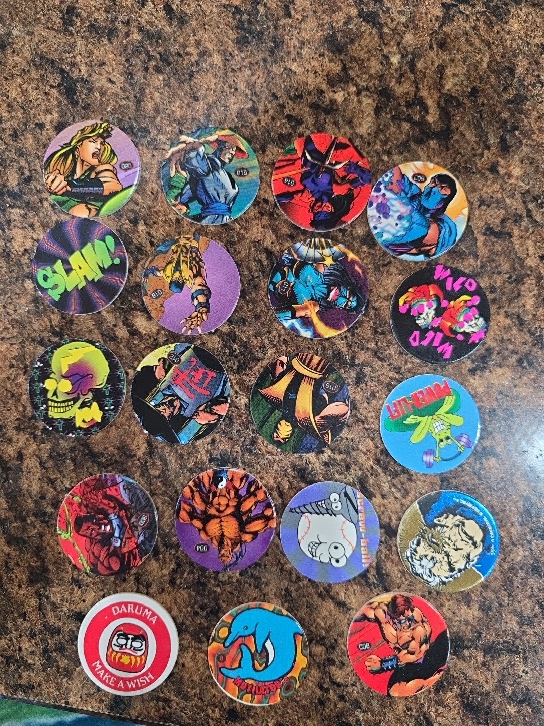 LOT OF 19 POG/MILK CAPS multiple types