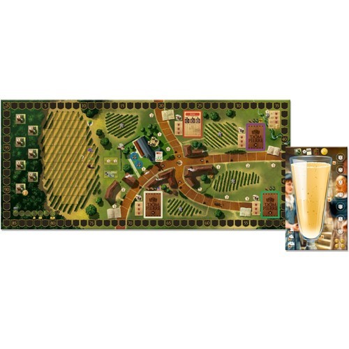 obo Dom Pierre .. Euro Worker Placement Champagne Production Board Game DENT