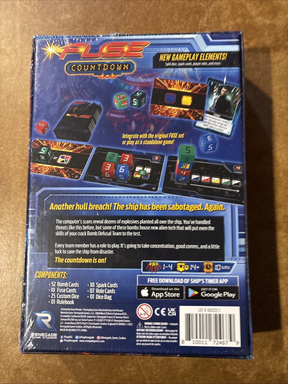FUSE Countdown New Expansion And Stand Alone 1 To 4 Players Cooperative.