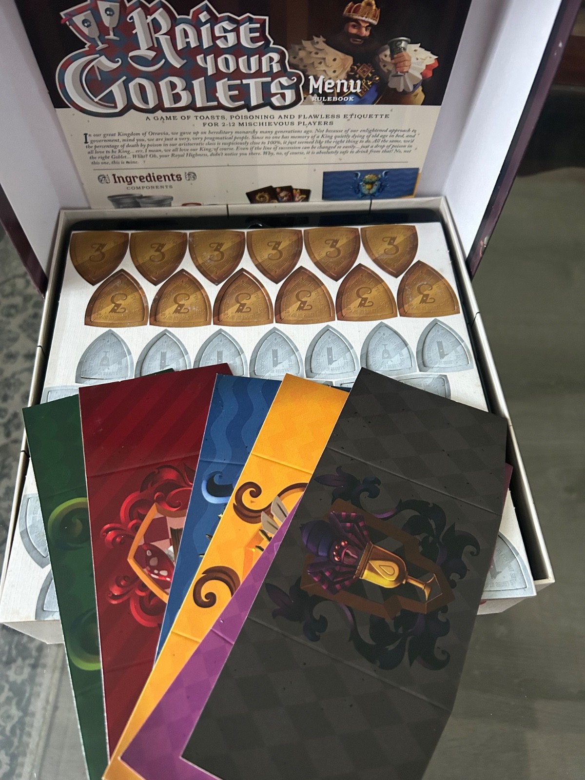 2016 CMON Horrible Games Raise Your Goblets Board Game COMPLETE