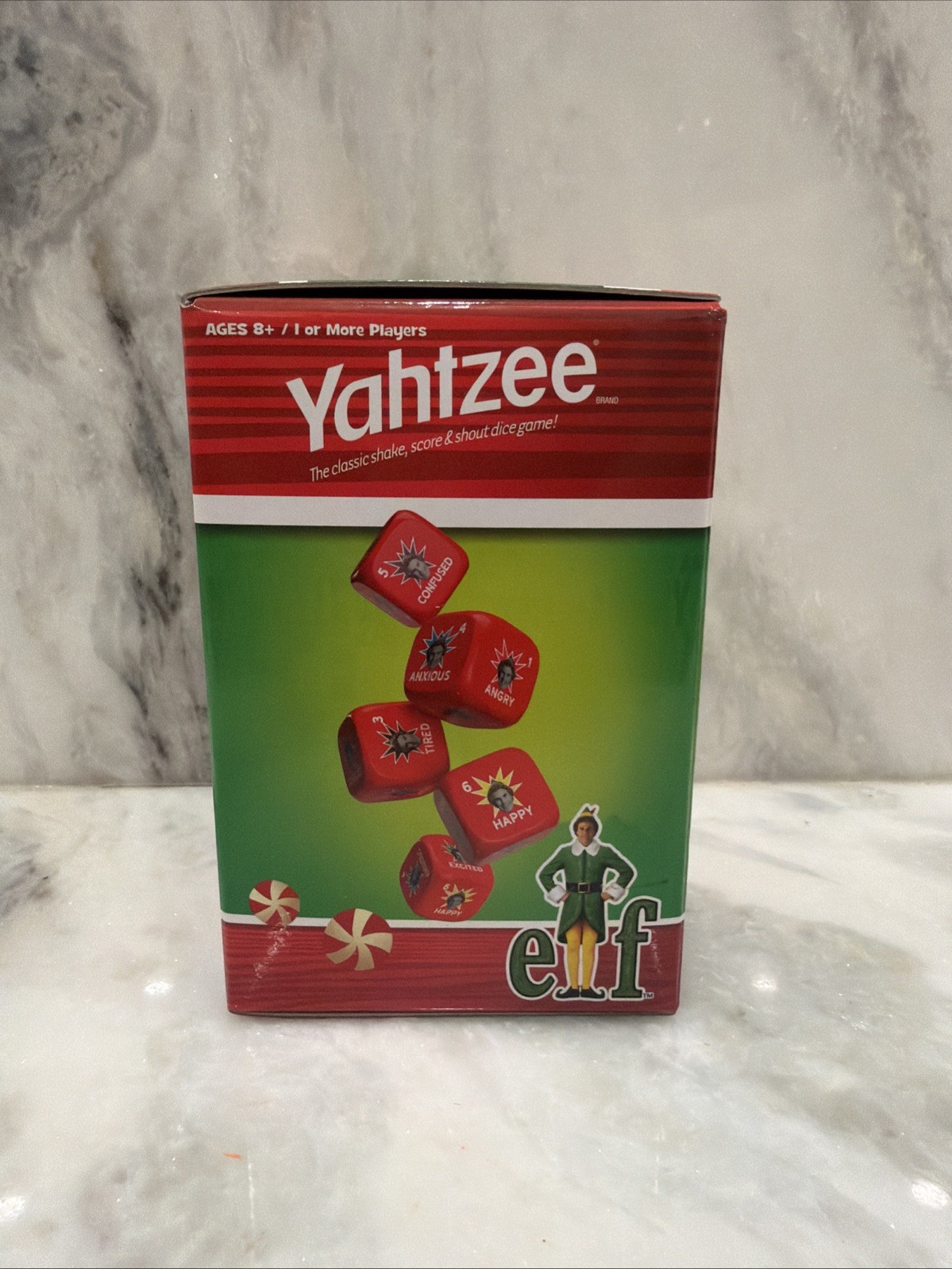 Yahtzee ELF Edition Exclusive Collectible Holiday Ornament Dice Cup NEW