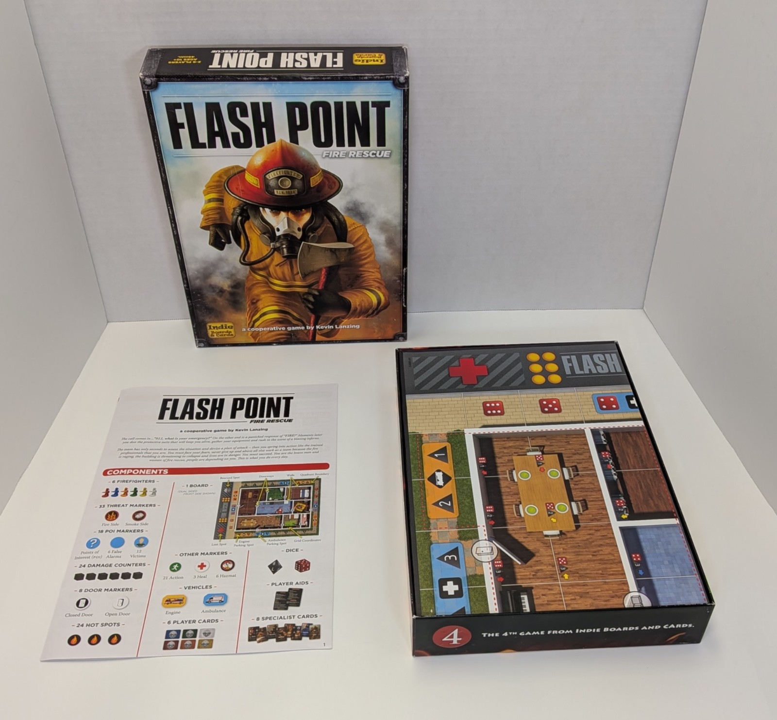 Flash Point Fire Rescue Board Game 1st Edition Indie Boards & Cards Complete