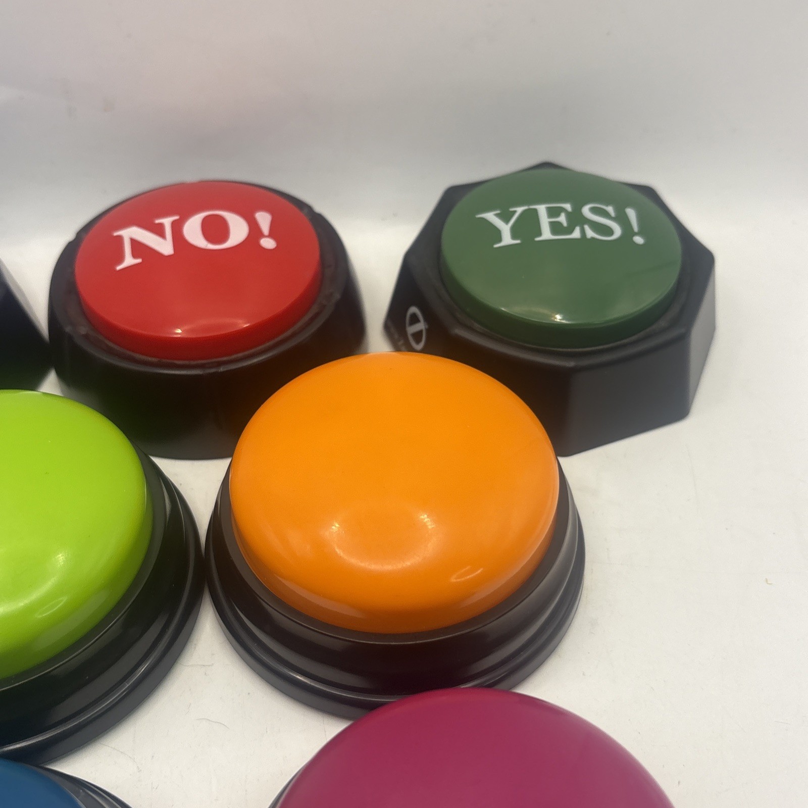7 Novelty Game Show Answer Buzzers Sound Buttons Lot Yes No Sorry Classroom FUN
