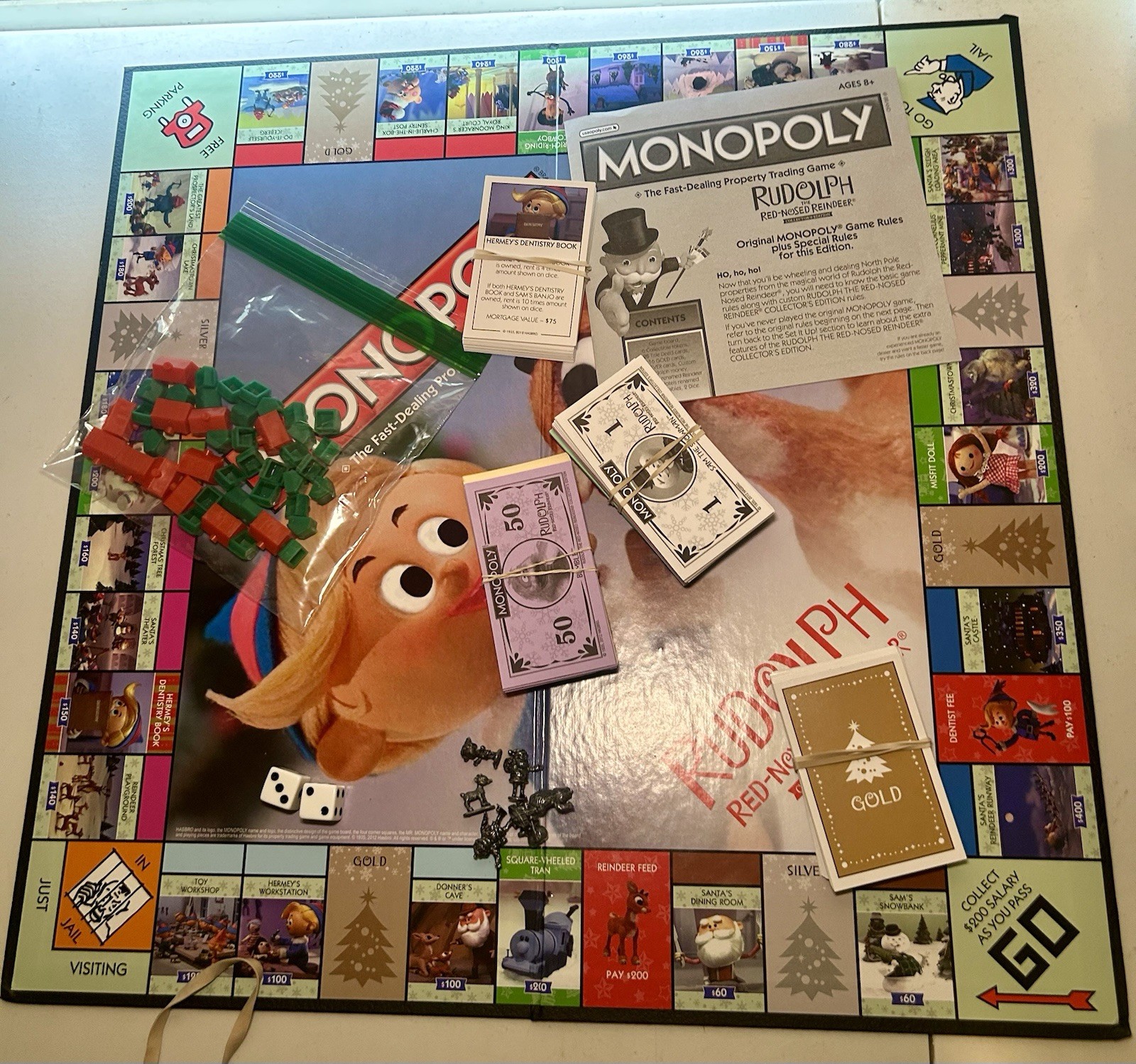 Monopoly Rudolph The Red Nosed Reindeer Collector’s Edition 2012 Board Game