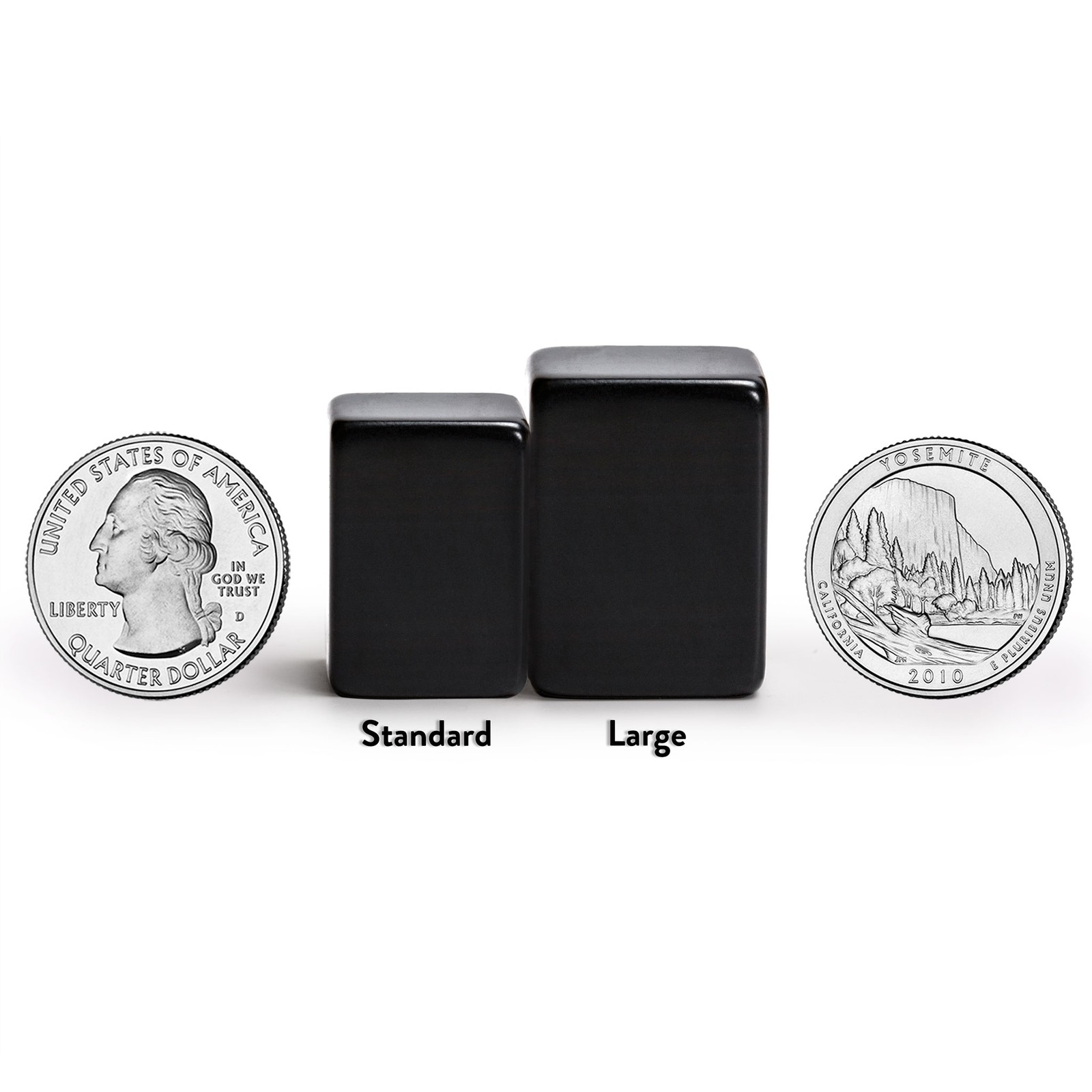 Japanese Riichi Mahjong Set with Black Standard Size Tiles and Black Vinyl Case