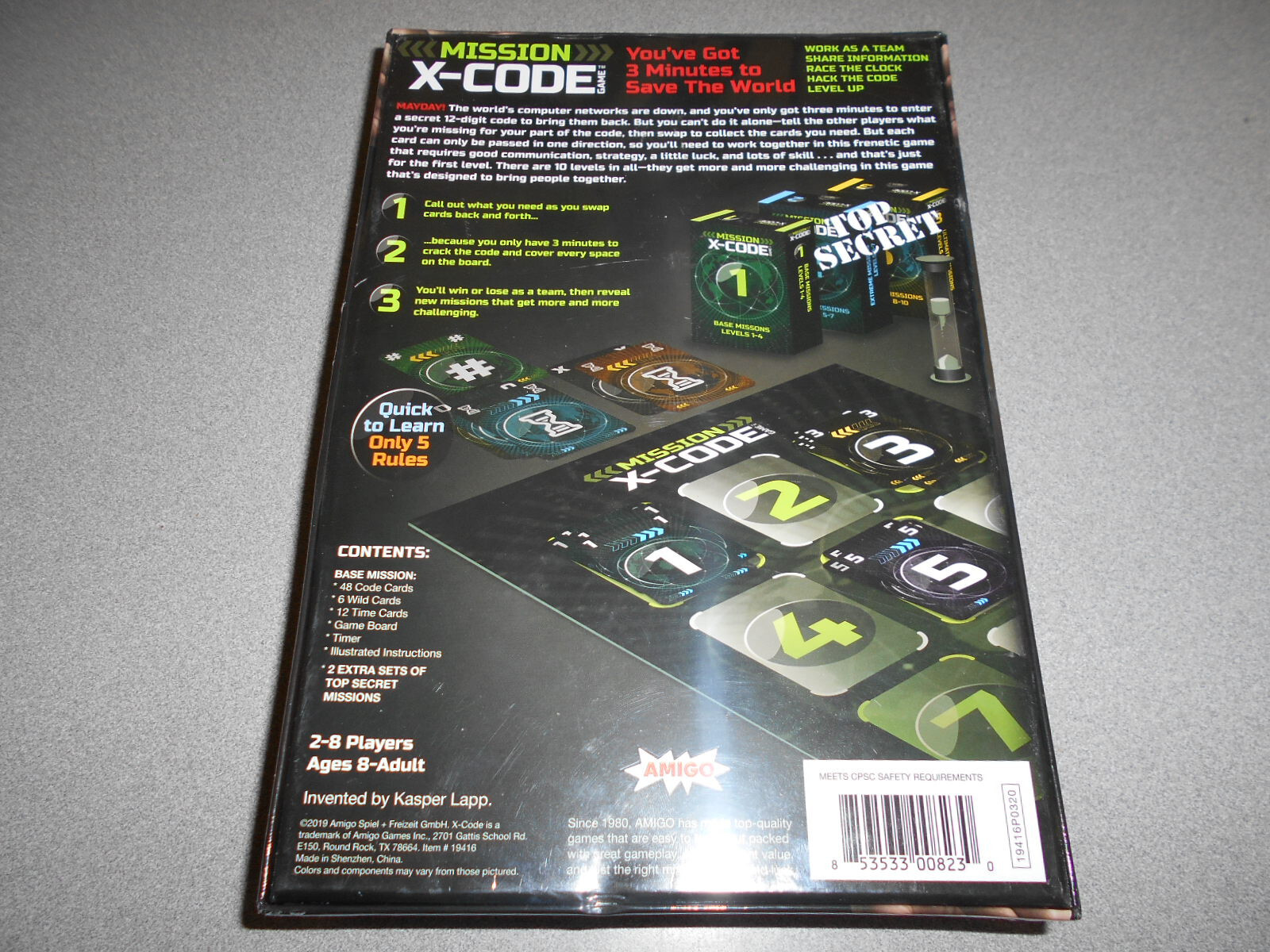 Mission X Code race the clock game 2 to 8 players new sealed