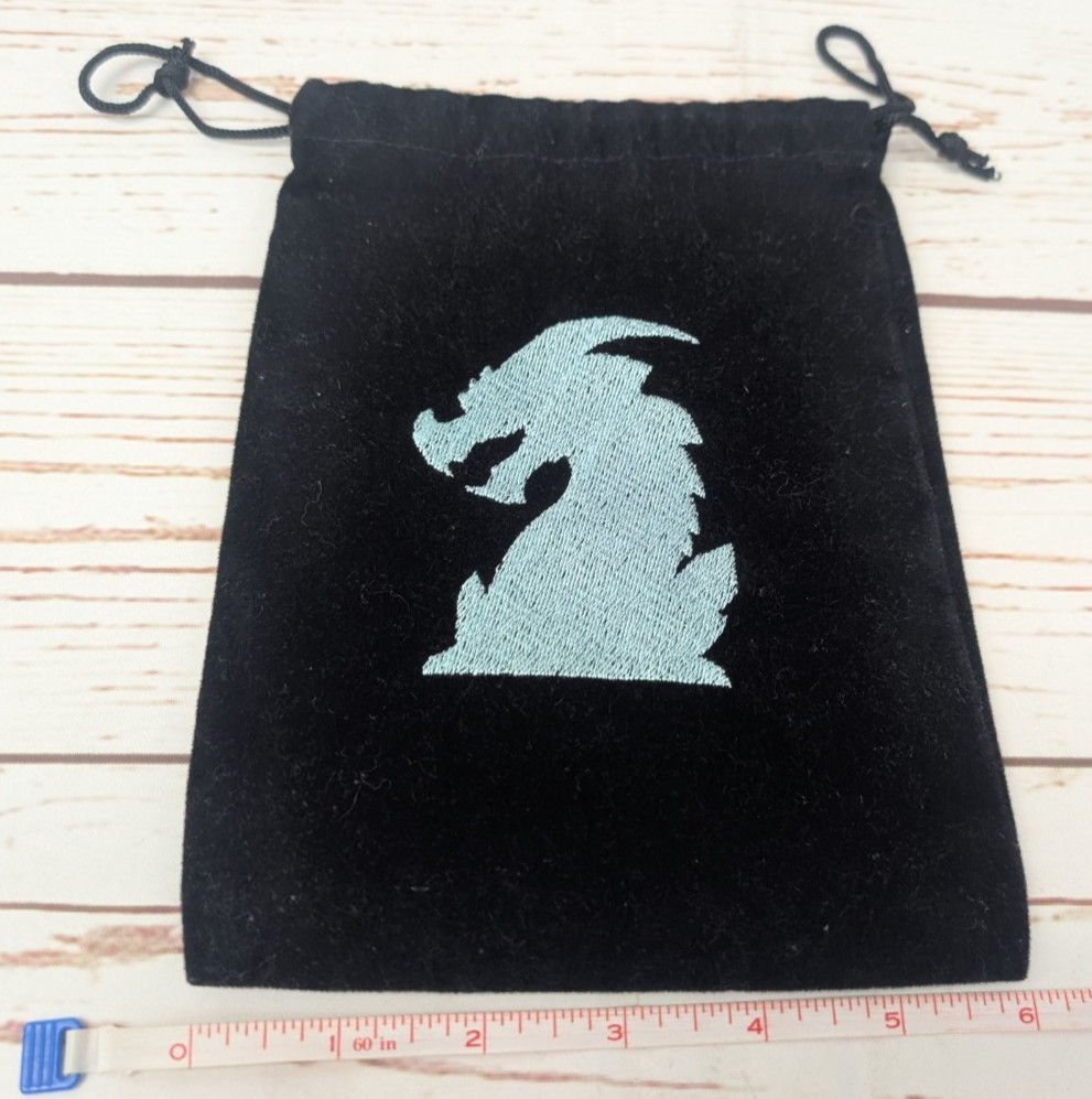 Clank! Board Game Replacement Black Bag Blue Dragon Approx 6″x8″