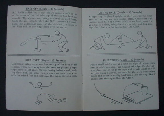 1954 How to Play Beat the Clock Game Manual Goodson Todman Lowell Toy Corp