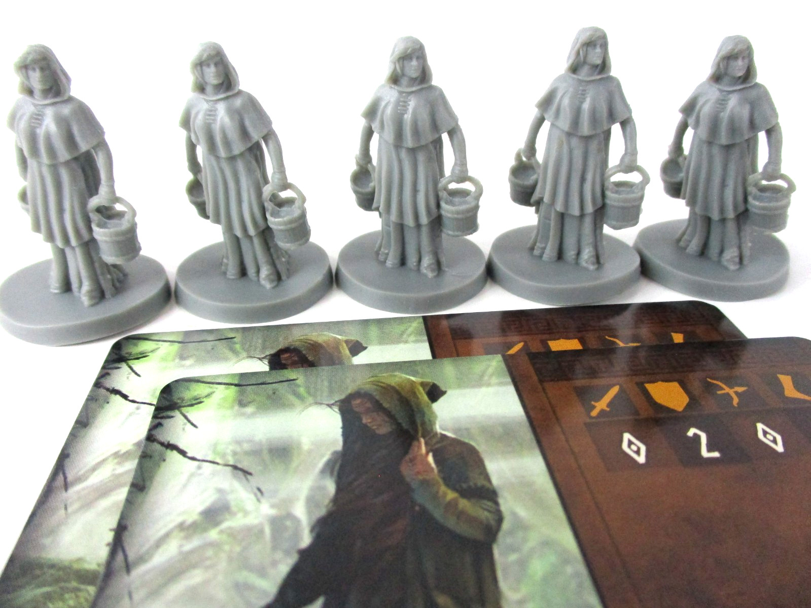 MYTHIC BATTLES Pantheon: Corinthia 5x FEMALE VILLAGER Minis & Cards NEW!!