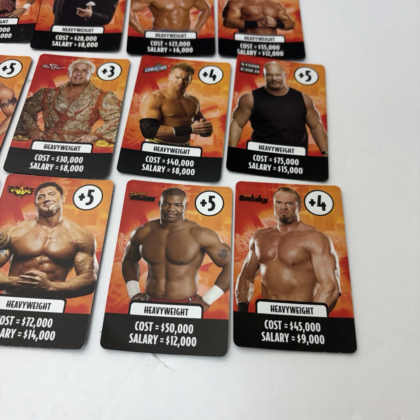 2005 wwe DVD Board Game Raw Cards Lot Of 18